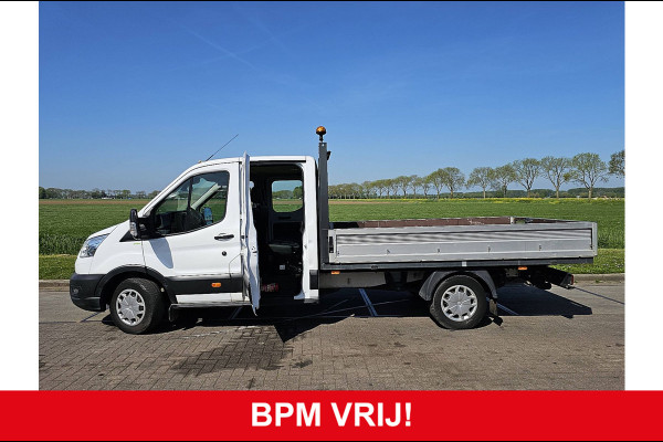 Ford Transit 350 2.0 TDCI L4H1 DC Trend Open Laadbak, Adaptieve Cruise, Airco, Trekhaak, Camera, 170 PK, Euro6!