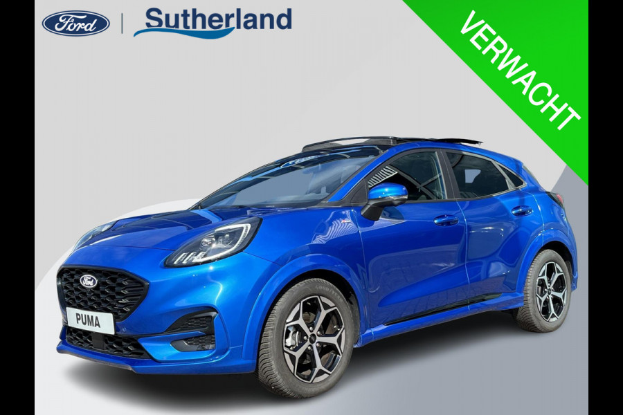 Ford Puma 1.0 EcoBoost Hybrid ST-Line Automaat 125pk | Panoramadak | Trekhaak afneembaar | Winter Pack | Adaptive cruise control  | Elektrische achterklep | Matrix LED | Keyless Entry | Navigatiesysteem | Privacy glass