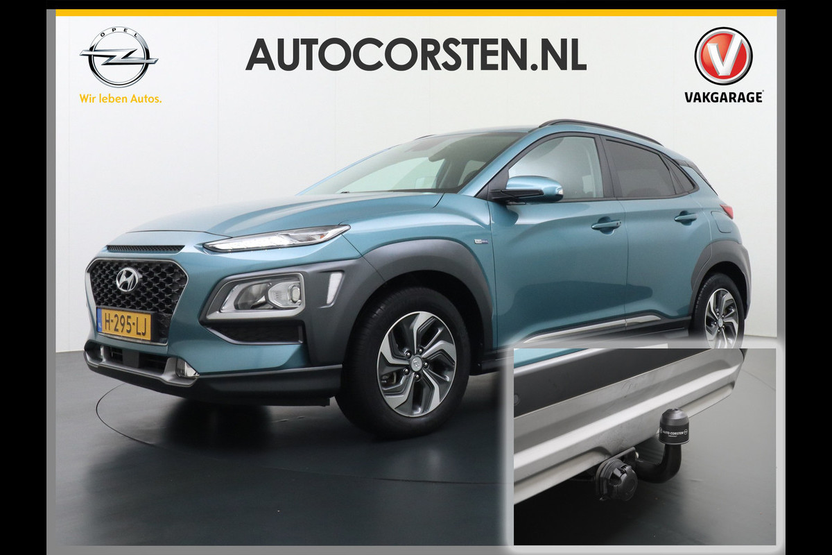 Hyundai Kona 1.6GDI HEV Hybride Trekhaak Camera Adap.Cruise Head-Up Display Navi Ecc Fashion Keyless Apple Carplay/Android Auto Privacy Glas 1e Eigenaar 1.300KG Trekgewicht Origineel Nederlandse Auto