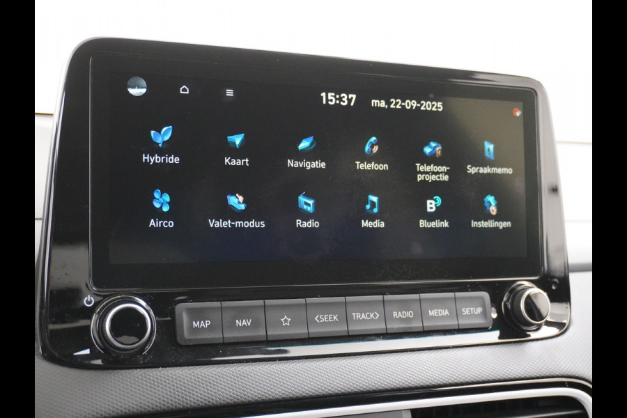 Hyundai Kona 1.6GDI HEV Hybride Trekhaak Camera Adap.Cruise Head-Up Display Navi Ecc Fashion Keyless Apple Carplay/Android Auto Privacy Glas 1e Eigenaar 1.300KG Trekgewicht Origineel Nederlandse Auto