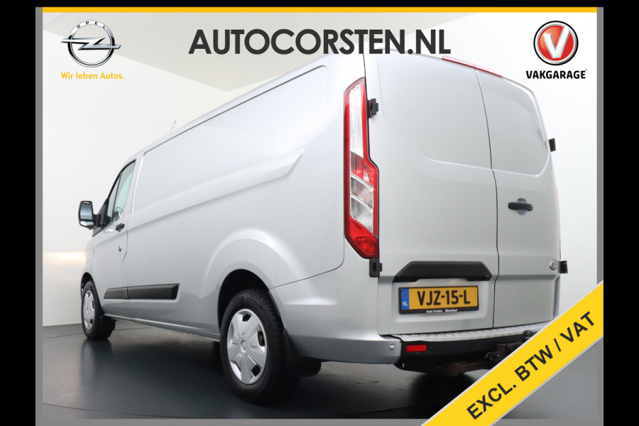 Ford Transit Custom 300 2.0TDCI 130PK AUTOMAAT L2H1 3-Persoons Trekhaak Camera Cruise Control DAB Pdc Trend Schuifdeur Betonplex vloer Lat om Lat Wandbetimmering 1.750KG Trekgewicht Euro 6