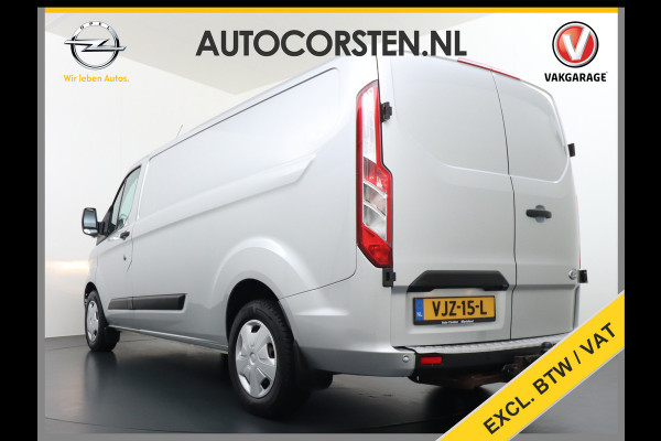 Ford Transit Custom 300 2.0TDCI 130PK AUTOMAAT L2H1 3-Persoons Trekhaak Camera Cruise Control DAB Pdc Trend Schuifdeur Betonplex vloer Lat om Lat Wandbetimmering 1.750KG Trekgewicht Euro 6
