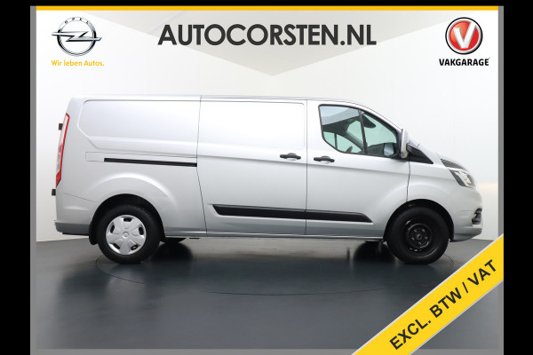 Ford Transit Custom 300 2.0TDCI 130PK AUTOMAAT L2H1 3-Persoons Trekhaak Camera Cruise Control DAB Pdc Trend Schuifdeur Betonplex vloer Lat om Lat Wandbetimmering 1.750KG Trekgewicht Euro 6