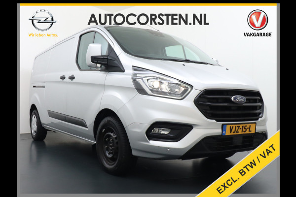 Ford Transit Custom 300 2.0TDCI 130PK AUTOMAAT L2H1 3-Persoons Trekhaak Camera Cruise Control DAB Pdc Trend Schuifdeur Betonplex vloer Lat om Lat Wandbetimmering 1.750KG Trekgewicht Euro 6