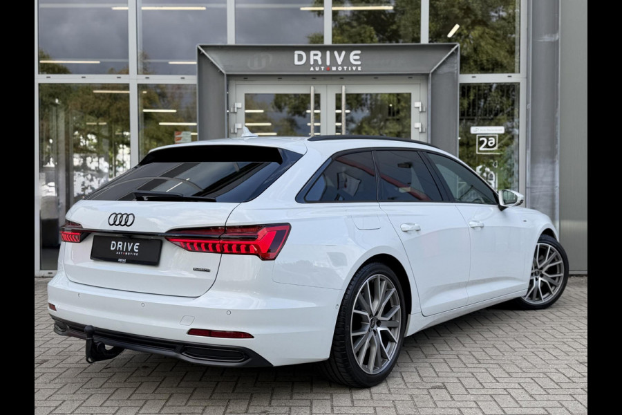 Audi A6 Avant 50 TFSI e quattro 299PK S edition |Pano|B&O|ACC|360Cam|Leer|HD Matrix|Sfeer|20"|Trekhaak|S-Line|Zwart-optiek