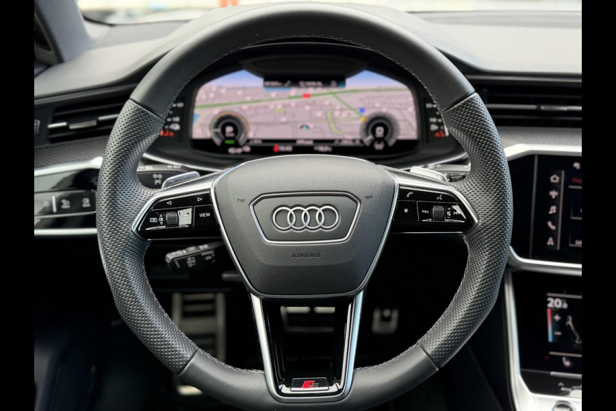 Audi A6 Avant 50 TFSI e quattro 299PK S edition |Pano|B&O|ACC|360Cam|Leer|HD Matrix|Sfeer|20"|Trekhaak|S-Line|Zwart-optiek