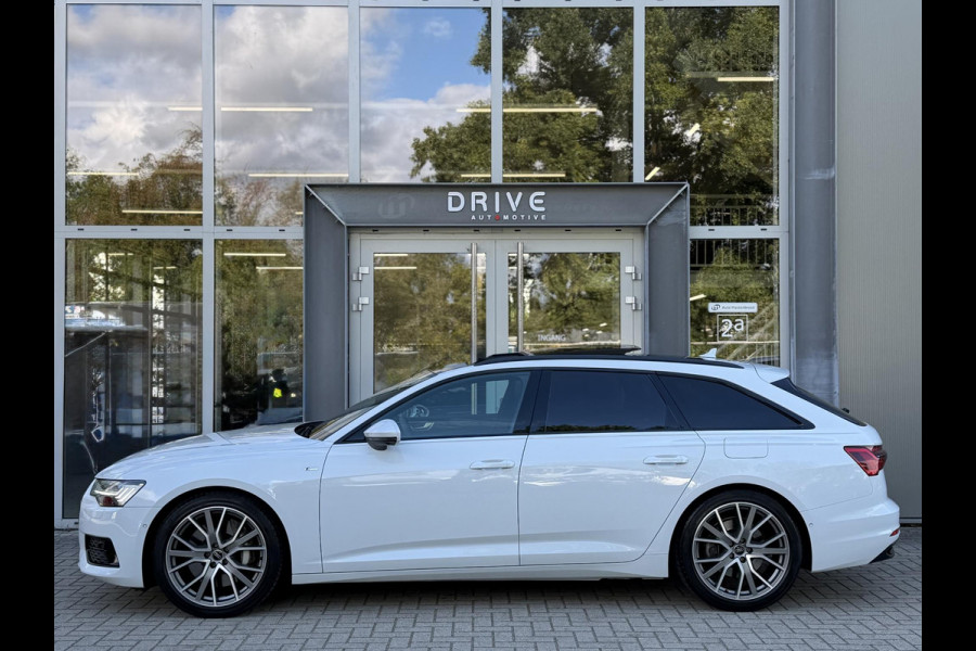 Audi A6 Avant 50 TFSI e quattro 299PK S edition |Pano|B&O|ACC|360Cam|Leer|HD Matrix|Sfeer|20"|Trekhaak|S-Line|Zwart-optiek