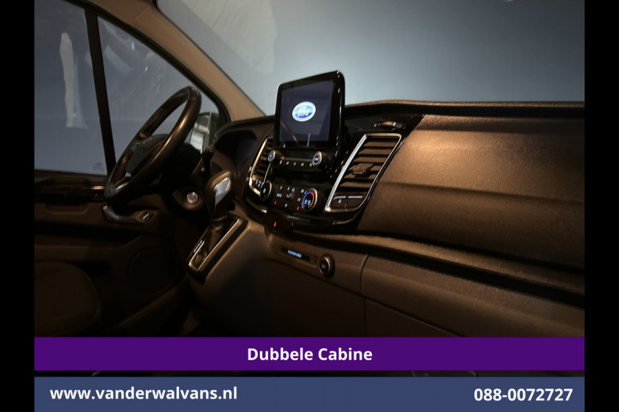 Ford Transit Custom 2.0 TDCI 170pk Automaat L2H1 Dubbele cabine Limited Euro6 Airco | 2x Zijdeur | Navigatie | Xenon Camera, Cruiscontrol, 5-zits, LED, LM Velgen, Trekhaak, Sidebars, Stoelverwarming, Verwarmde voorruit, Parkeersensoren