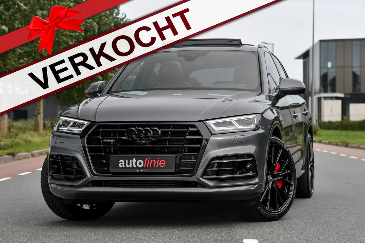 Audi Q5 55 TFSI e quattro Competition 3x S-Line. Luchtv, Massage, Pano, ACC, 360, B&O, Trekh, Keyless, Matrix, CarPlay, Sfeer!