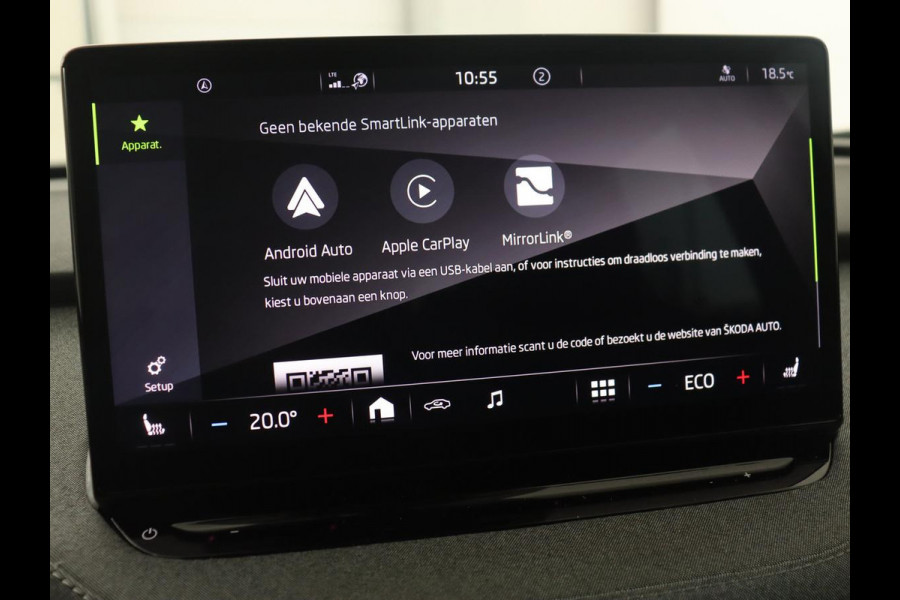 Škoda ENYAQ iV 60 | Stoelverwarming | Trekhaak | Matrix LED | Carplay | Stuurverwarming | Navigatie | Half leder | Cruise control | Parkeerhulp