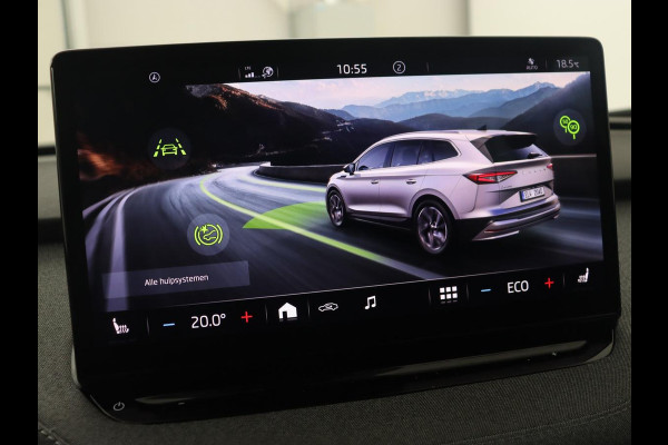 Škoda ENYAQ iV 60 | Stoelverwarming | Trekhaak | Matrix LED | Carplay | Stuurverwarming | Navigatie | Half leder | Cruise control | Parkeerhulp