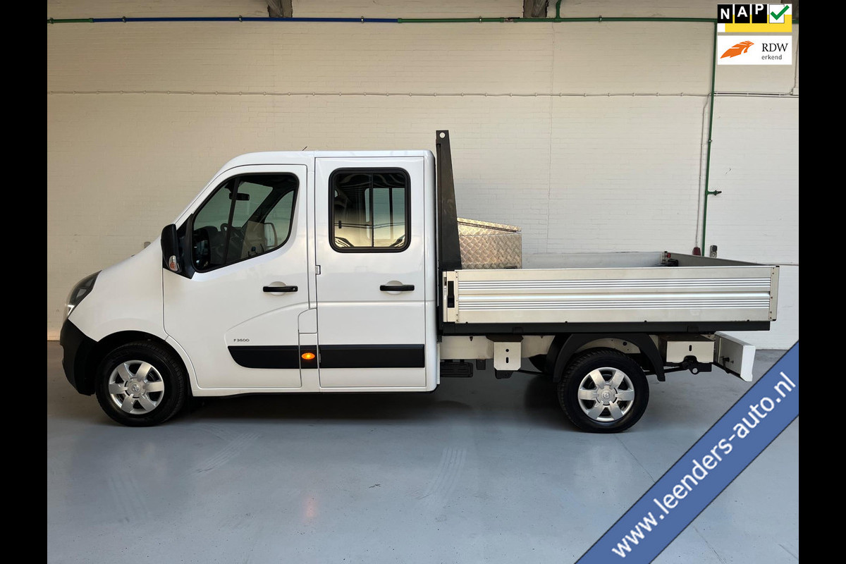 Renault Master Pick-up 2.3 Turbo 136pk euro6 L2H1 Dubbel Cabine 7persoons Airco Navigatie Trekhaak, Gereedschapkist, RIJKLAARPRIJS