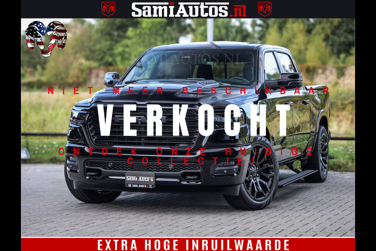 Dodge Ram 1500 Night Premium | Full Option | De Meest Luxe Pick-Up in zijn Klasse | Comfortabele Dubbele Cabine met Royale 5 Zitplaatsen | BPM vrij | Nu Leverbaar uit Voorraad | Voorraad Nr 2283 - 3326