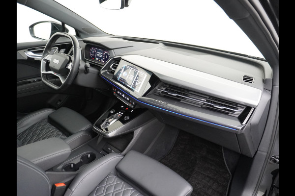 Audi Q4 e-tron 50 Quattro 300pk S-Line Competition Pano-dak Leer Matrix-Led 21" 77kWh Sonos®-Audio Warmtepomp Adaptive-CruiseHead-Up-Display La Assistentie Pack Comfort-plus Pack Dynamic Pack Interieur Pack Keyless Pack Automatisch grootlicht Privacy-Glass Zeer compleet Grote Accu €75.000 nieuw