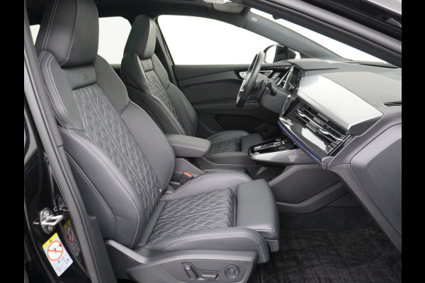 Audi Q4 e-tron 50 Quattro 300pk S-Line Competition Pano-dak Leer Matrix-Led 21" 77kWh Sonos®-Audio Warmtepomp Adaptive-CruiseHead-Up-Display La Assistentie Pack Comfort-plus Pack Dynamic Pack Interieur Pack Keyless Pack Automatisch grootlicht Privacy-Glass Zeer compleet Grote Accu €75.000 nieuw