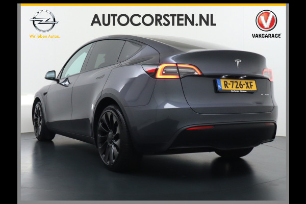 Tesla Model Y Long Range AWD 75kWh  Trekhaak Lmv 20" Wrmtepomp Leder Navi Ecc Premium Audio Stoel+Stuurverwarming Autopilot 3.0 Adaptieve Crui Memory Matrix Led Intel Atom® Processor Homelink 5 Achterbank verwarmd 4WD 1.600KG Trekgewicht