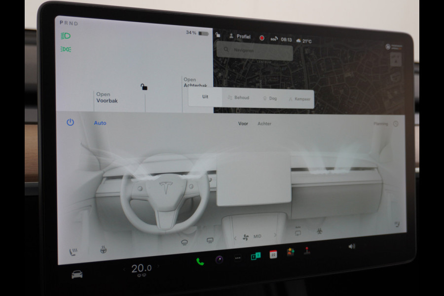 Tesla Model Y Long Range AWD 75kWh  Trekhaak Lmv 20" Wrmtepomp Leder Navi Ecc Premium Audio Stoel+Stuurverwarming Autopilot 3.0 Adaptieve Crui Memory Matrix Led Intel Atom® Processor Homelink 5 Achterbank verwarmd 4WD 1.600KG Trekgewicht