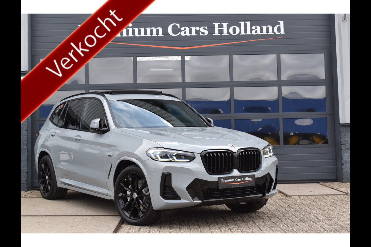 BMW X3 xDrive30e M-Sport Pakket 292 Pk Brooklyn Grau Laser Led Pano Navi Leder HUD Camera 20 Inch