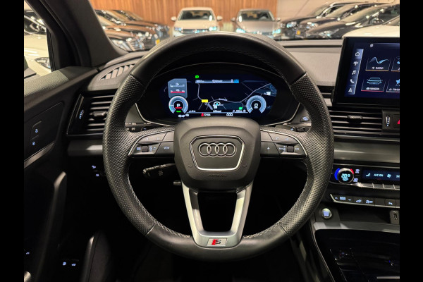 Audi Q5 50 TFSI e 265PK 3X S-Line Black Optik, Pano, Virtual Cockpit, Camera, Navi, Cruise, Clima, Multistuur, Dealer Onderhouden