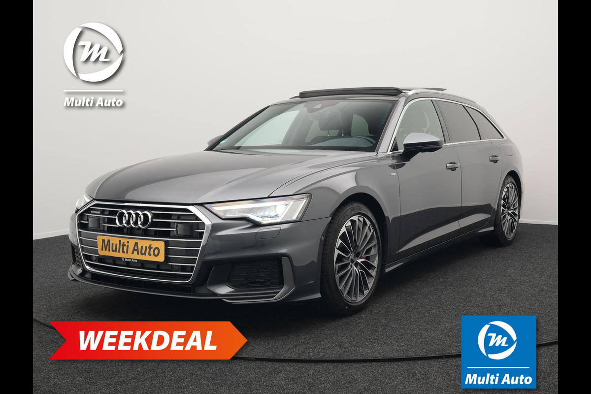 Audi A6 Avant 55 TFSI e Quattro S Line Plug In Hybrid 367pk PHEV | Panodak | Adaptive Cruise | Virtual | 19"L.M | Sportstoelen Verwarmd | 19"L.M  | Camera | Parkeerassistent |