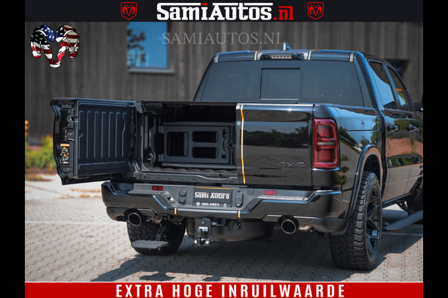 Dodge Ram 1500 Limited Night High Output 540HP 706Nm | Massage + Full Option | De Meest Luxe en Volle Pick-Up in zijn Klasse | Comfortabele Dubbele Cabine met Royale 5 Zitplaatsen | BPM vrij | Nu Leverbaar uit Voorraad | Voorraad Nr 2324 - 5142