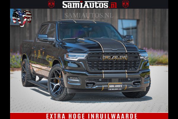 Dodge Ram 1500 Limited Night High Output 540HP 706Nm | Massage + Full Option | De Meest Luxe en Volle Pick-Up in zijn Klasse | Comfortabele Dubbele Cabine met Royale 5 Zitplaatsen | BPM vrij | Nu Leverbaar uit Voorraad | Voorraad Nr 2324 - 5142