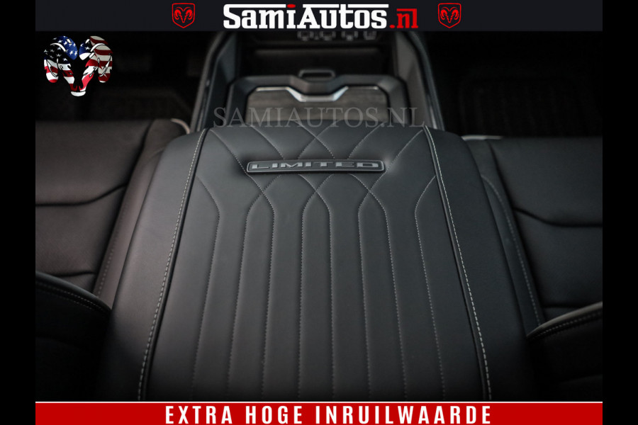 Dodge Ram 1500 Limited Night High Output 540HP 706Nm | Massage + Full Option | De Meest Luxe en Volle Pick-Up in zijn Klasse | Comfortabele Dubbele Cabine met Royale 5 Zitplaatsen | BPM vrij | Nu Leverbaar uit Voorraad | Voorraad Nr 2324 - 5142