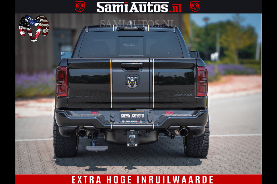 Dodge Ram 1500 Limited Night High Output 540HP 706Nm | Massage + Full Option | De Meest Luxe en Volle Pick-Up in zijn Klasse | Comfortabele Dubbele Cabine met Royale 5 Zitplaatsen | BPM vrij | Nu Leverbaar uit Voorraad | Voorraad Nr 2324 - 5142