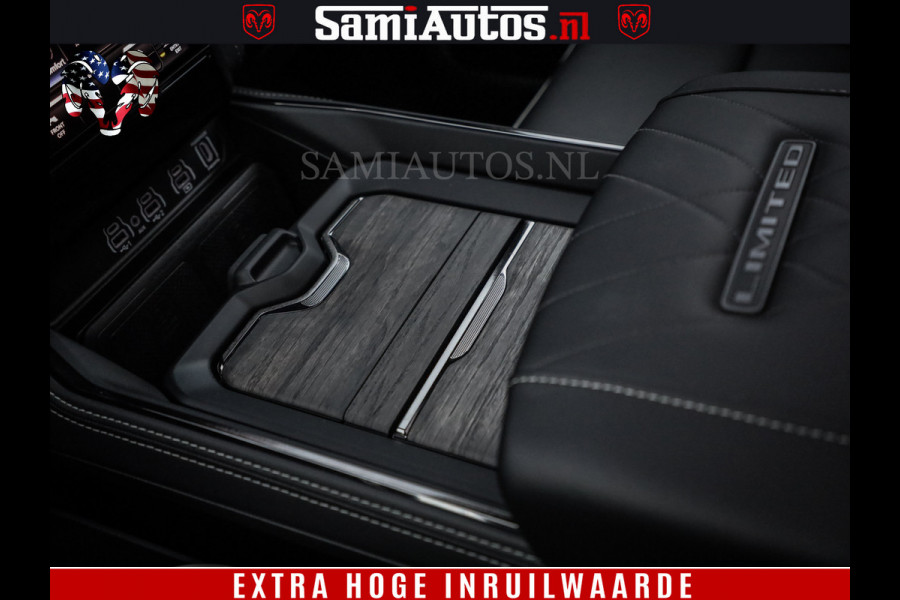 Dodge Ram 1500 Limited Night High Output 540HP 706Nm | Massage + Full Option | De Meest Luxe en Volle Pick-Up in zijn Klasse | Comfortabele Dubbele Cabine met Royale 5 Zitplaatsen | BPM vrij | Nu Leverbaar uit Voorraad | Voorraad Nr 2324 - 5142