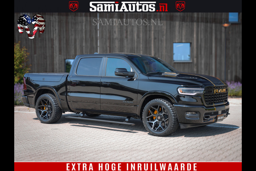 Dodge Ram 1500 Limited Night High Output 540HP 706Nm | Massage + Full Option | De Meest Luxe en Volle Pick-Up in zijn Klasse | Comfortabele Dubbele Cabine met Royale 5 Zitplaatsen | BPM vrij | Nu Leverbaar uit Voorraad | Voorraad Nr 2324 - 5142