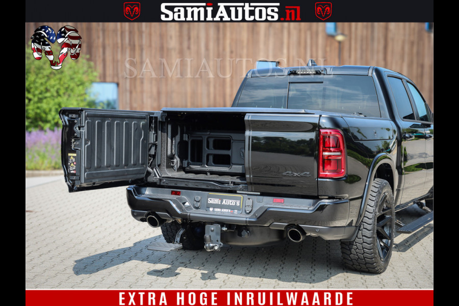 Dodge Ram 1500 Limited Night High Output 540HP 706Nm | Massage + Full Option | De Meest Luxe en Volle Pick-Up in zijn Klasse | Comfortabele Dubbele Cabine met Royale 5 Zitplaatsen | BPM vrij | Nu Leverbaar uit Voorraad | Voorraad Nr 2334 - 5409