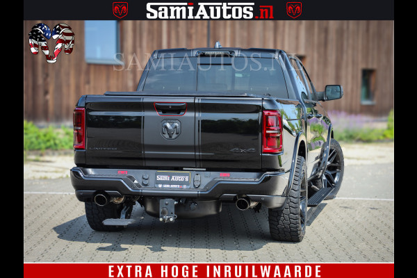 Dodge Ram 1500 Limited Night High Output 540HP 706Nm | Massage + Full Option | De Meest Luxe en Volle Pick-Up in zijn Klasse | Comfortabele Dubbele Cabine met Royale 5 Zitplaatsen | BPM vrij | Nu Leverbaar uit Voorraad | Voorraad Nr 2334 - 5409