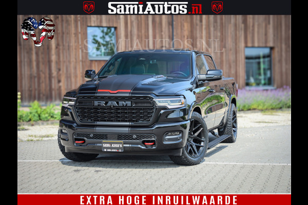 Dodge Ram 1500 Limited Night High Output 540HP 706Nm | Massage + Full Option | De Meest Luxe en Volle Pick-Up in zijn Klasse | Comfortabele Dubbele Cabine met Royale 5 Zitplaatsen | BPM vrij | Nu Leverbaar uit Voorraad | Voorraad Nr 2334 - 5409