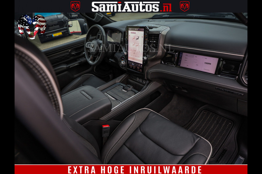 Dodge Ram 1500 Limited Night High Output 540HP 706Nm | Massage + Full Option | De Meest Luxe en Volle Pick-Up in zijn Klasse | Comfortabele Dubbele Cabine met Royale 5 Zitplaatsen | BPM vrij | Nu Leverbaar uit Voorraad | Voorraad Nr 2334 - 5409