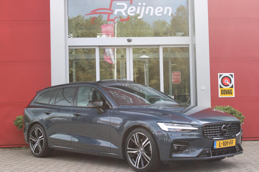 Volvo V60 2.0 B3 R-DESIGN 177PK MILD HYBRID GEARTRONIC 8 | PANORAMISCH SCHUIF/KANTELDAK | PREMIUM AUDIO BY HARMAN KARDON | 19" 5-TRIPPLE SPAAKS BLACK/DIAMAND CUT LICHTMETALEN VELGEN | BLINDSPOT INFOMATION SYSTEM (BLIS) | VERWARMDE VOORRUIT |VERWARMDE AQUABLADE RUITENWISSERBLADEN | PILOT ASSIST | APPLE CARPLAY / ANDROID AUTO | DODEHOEKDETECTIE |  ADAPTIEVE CRUISECONTROL | R-DESIGN BEKLEDING MET NAPPA LEDER I.C.M. OPEN GRID TEXTIEL | ELEKTRISCH VERSTELBARE CONTOUR STOELEN (SPORTSTOELEN) MET GEHEUGEN OP BEIDE VOORSTOELEN |VERWARMDE VOORSTOELEN EN ACHTERBANK | VERWARMD STUURWIEL | P