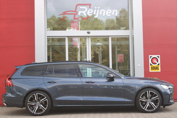 Volvo V60 2.0 B3 R-DESIGN 177PK MILD HYBRID GEARTRONIC 8 | PANORAMISCH SCHUIF/KANTELDAK | PREMIUM AUDIO BY HARMAN KARDON | 19" 5-TRIPPLE SPAAKS BLACK/DIAMAND CUT LICHTMETALEN VELGEN | BLINDSPOT INFOMATION SYSTEM (BLIS) | VERWARMDE VOORRUIT |VERWARMDE AQUABLADE RUITENWISSERBLADEN | PILOT ASSIST | APPLE CARPLAY / ANDROID AUTO | DODEHOEKDETECTIE |  ADAPTIEVE CRUISECONTROL | R-DESIGN BEKLEDING MET NAPPA LEDER I.C.M. OPEN GRID TEXTIEL | ELEKTRISCH VERSTELBARE CONTOUR STOELEN (SPORTSTOELEN) MET GEHEUGEN OP BEIDE VOORSTOELEN |VERWARMDE VOORSTOELEN EN ACHTERBANK | VERWARMD STUURWIEL | P