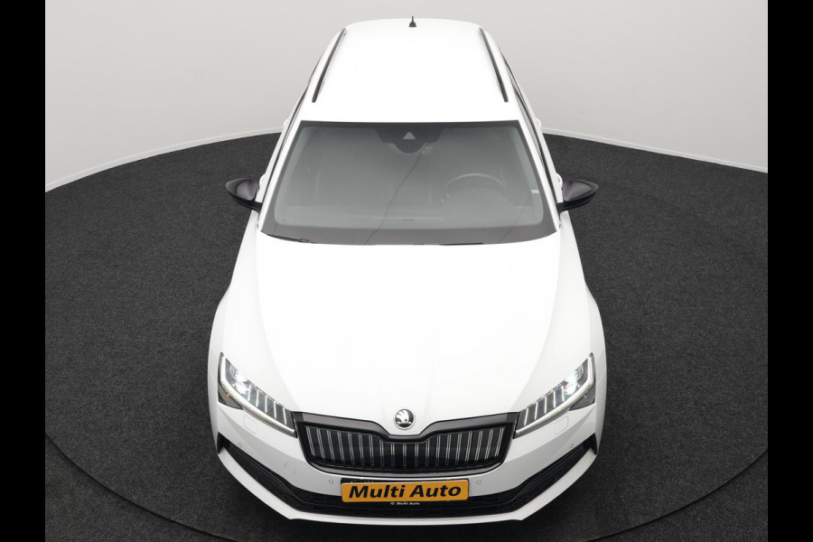 Škoda Superb Combi 1.4 TSI iV Sportline Business Plug In Hybrid 218pk Dealer O.H PHEV | Adaptive Cruise | Alcantara Sportstoelen Memory & Verwarmd | Apple Carplay | Sfeerverlichting | Keyless | Blis | Camera | Virtual | Navigatie | DAB |