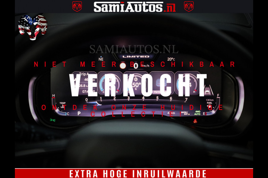Dodge Ram 1500 Limited H.O 540HP 706Nm | Massage + Full Option | De Meest Luxe en Volle Pick-Up in zijn Klasse | Comfortabele Dubbele Cabine met Royale 5 Zitplaatsen | BPM vrij | Nu Leverbaar uit Voorraad | Voorraad Nr 2332 - 5179