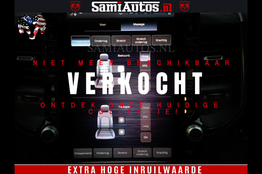 Dodge Ram 1500 Limited H.O 540HP 706Nm | Massage + Full Option | De Meest Luxe en Volle Pick-Up in zijn Klasse | Comfortabele Dubbele Cabine met Royale 5 Zitplaatsen | BPM vrij | Nu Leverbaar uit Voorraad | Voorraad Nr 2332 - 5179