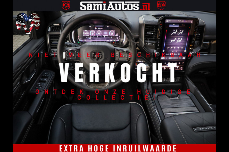 Dodge Ram 1500 Limited H.O 540HP 706Nm | Massage + Full Option | De Meest Luxe en Volle Pick-Up in zijn Klasse | Comfortabele Dubbele Cabine met Royale 5 Zitplaatsen | BPM vrij | Nu Leverbaar uit Voorraad | Voorraad Nr 2332 - 5179