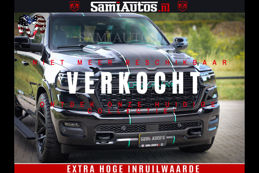 Dodge Ram 1500 Limited H.O 540HP 706Nm | Massage + Full Option | De Meest Luxe en Volle Pick-Up in zijn Klasse | Comfortabele Dubbele Cabine met Royale 5 Zitplaatsen | BPM vrij | Nu Leverbaar uit Voorraad | Voorraad Nr 2332 - 5179