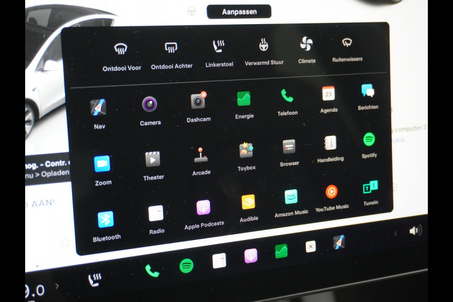 Tesla Model Y Long Range AWD 75kWh Warmtepomp  Autopilot FSD-Computer 3 Leder Pano-dak Elektr.Stuur+Stoel+Verwarmd Navi Ecc Premium Audio Keyl Camera's Elektr.AchterKlep Parkeer Assistent Sentry-Mode Privacyglas Bluetooth Dodehoek detector Connected services AMD-Ryzen Processor™ 1.600kg Trekvermogen Origineel Nederlandse Auto Garantie op Accu en Motor tot 20-01-2021 max. 192.000km