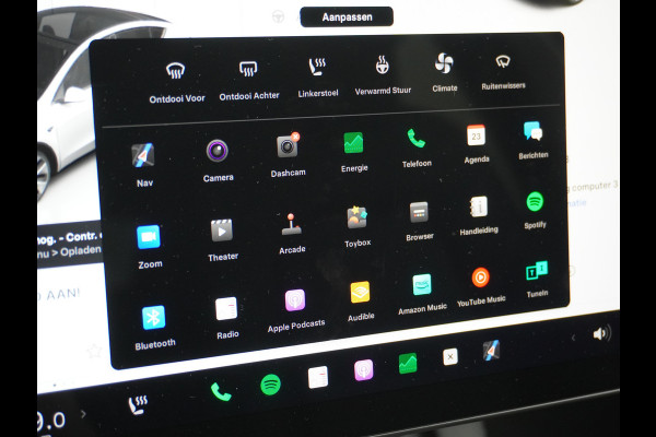 Tesla Model Y Long Range AWD 75kWh Warmtepomp  Autopilot FSD-Computer 3 Leder Pano-dak Elektr.Stuur+Stoel+Verwarmd Navi Ecc Premium Audio Keyl Camera's Elektr.AchterKlep Parkeer Assistent Sentry-Mode Privacyglas Bluetooth Dodehoek detector Connected services AMD-Ryzen Processor™ 1.600kg Trekvermogen Origineel Nederlandse Auto Garantie op Accu en Motor tot 20-01-2021 max. 192.000km