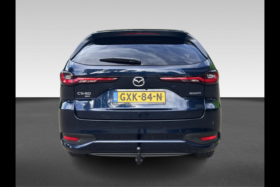 Mazda CX-80 2.5 e-SkyActiv PHEV Homura Plus 7-zitter Uitklapbare trekhaak | klasse III alarm | meest luxe uitvoering Nieuwprijs €76.000,-