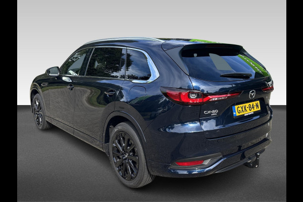 Mazda CX-80 2.5 e-SkyActiv PHEV Homura Plus 7-zitter Uitklapbare trekhaak | klasse III alarm | meest luxe uitvoering Nieuwprijs €76.000,-
