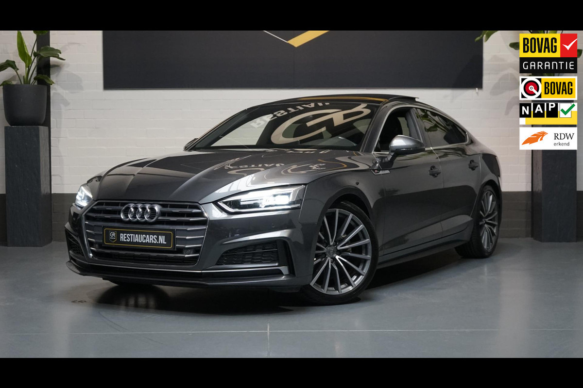 Audi A5 Sportback 2.0 TFSI 3x S-Line AUTOMAAT-AMBIANCE-CAMERA-CLIMA-CRUISE-FULL LED-KEYLESS-NAVIGATIE-PANORAMA-VIRTUEEL