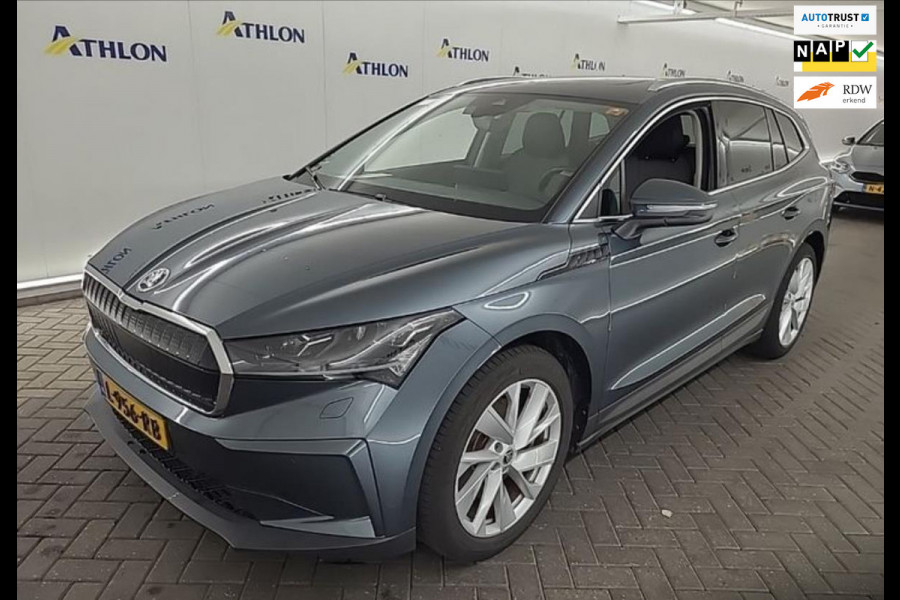 Škoda ENYAQ iV 80, panoramadak, achteruitrijcamera, stoel-stuurverwarming, 1/2 leder, vele opties,, eerste eigenaar