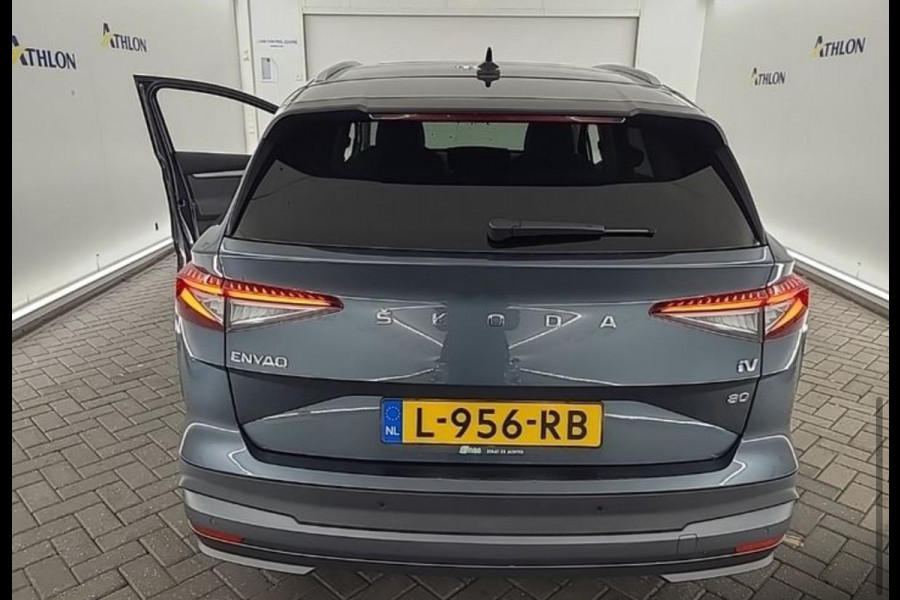 Škoda ENYAQ iV 80, panoramadak, achteruitrijcamera, stoel-stuurverwarming, 1/2 leder, vele opties,, eerste eigenaar