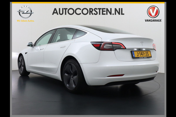 Tesla Model 3 RWD SR+ 60kWh 325PK Lmv  AutoPilot Leder PanoDak Adaptive-Cruise Lmv Camera's Elektr.-Stuur+Stoelen+Spiegels+Geheugen+Easy-Entry Navi LED Comfortstoelen ACC DAB Voorverwarmen interieur via App Keyless via Telefoonsleutel One-Pedal-Drive Origineel Nederlandse auto tot 11kw laden thuis! 1.584kg licht!