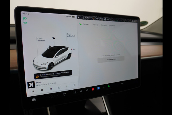 Tesla Model 3 RWD SR+ 60kWh 325PK Lmv  AutoPilot Leder PanoDak Adaptive-Cruise Lmv Camera's Elektr.-Stuur+Stoelen+Spiegels+Geheugen+Easy-Entry Navi LED Comfortstoelen ACC DAB Voorverwarmen interieur via App Keyless via Telefoonsleutel One-Pedal-Drive Origineel Nederlandse auto tot 11kw laden thuis! 1.584kg licht!